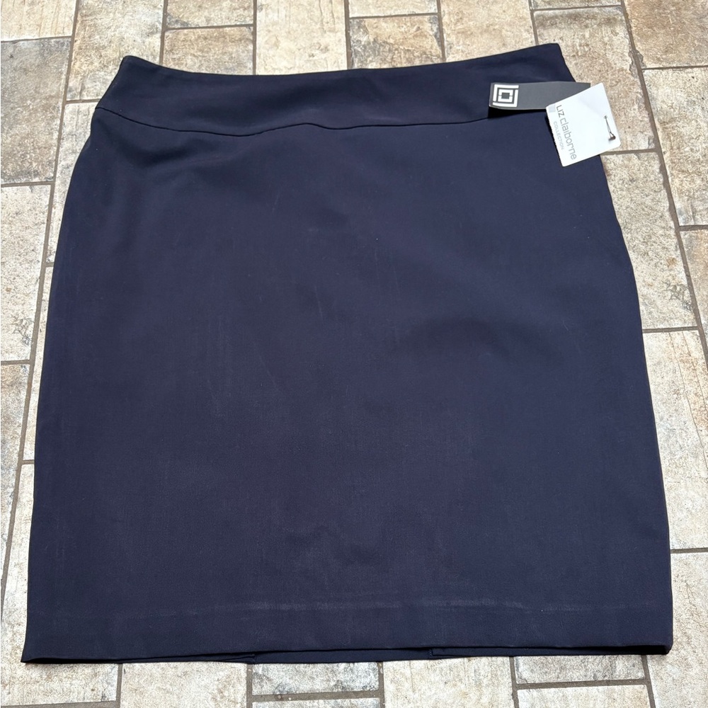 NWT Liz Claiborne Dark Navy Dress Skirt Women’s Sz 14
